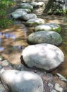 Garden stone nature pathway Royalty Free Stock Photo