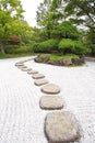 Garden stone nature pathway Royalty Free Stock Photo