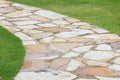 Garden stone nature pathway Royalty Free Stock Photo