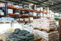 Garden store warehouse in Barcelona filled with natural and synthetic fertilizers