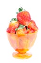 A cup of fresh sweet fresh strawberry Royalty Free Stock Photo