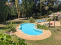 Garden and swimming pool in a French Villa Royalty Free Stock Photo