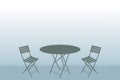 Garden table and chairs illustration