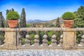 Garden terrace and beautiful landscape, Italy Royalty Free Stock Photo