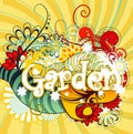 Garden text illustration