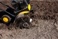 Garden tiller to work Royalty Free Stock Photo