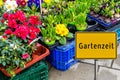 Garden time in German sign Royalty Free Stock Photo