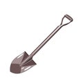 Metal shovel vector illustration