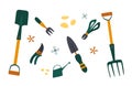 Garden tool vector gardening equipment Royalty Free Stock Photo