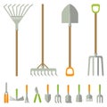 Garden tools big set Royalty Free Stock Photo