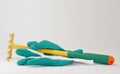 Garden tools claw and gloves Royalty Free Stock Photo
