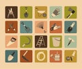 Garden Tools Flat Icon Set