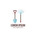 Garden tools logo. vector illustration Royalty Free Stock Photo