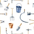 Garden tools set. Royalty Free Stock Photo