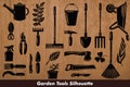 Garden Tools Silhouette Royalty Free Stock Photo