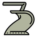 Garden tractor plow icon, outline style Royalty Free Stock Photo