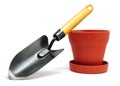 Garden Trowel and Flower Pot