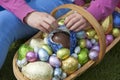 Garden trug fÃÂ¼ll of Easter eggs