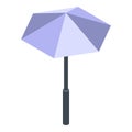 Garden umbrella icon, isometric style