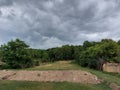 Garden view of coming storm