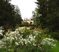 Formal Garden view of Lorenzo Historic Mansion Cazenovia Royalty Free Stock Photo