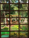 Garden View From The Square Window