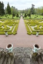 Garden viewscape of Dree castle in Curbigny Royalty Free Stock Photo