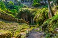 Garden at Vittoriale degli italiani palace at Gardone Riviera in Italy