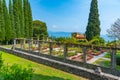 Garden at Vittoriale degli italiani palace at Gardone Riviera in Italy