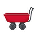 Garden wagon cartoon vector icon.Cartoon vector illustration wheelbarrow. Isolated illustration of garden wagon icon on