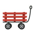 Garden wagon cartoon vector icon.Cartoon vector illustration wheelbarrow. Isolated illustration of garden wagon icon on