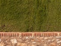 Garden Wall and Green Hedge Royalty Free Stock Photo