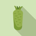 Garden wasabi root icon flat vector. Seasoning herb spicy Royalty Free Stock Photo