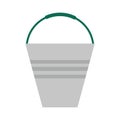 Garden water bucket flat style icon vector design