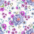 Garden Watercolor Floral Seamles Pattern