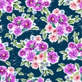 Garden Watercolor Floral Seamles Pattern