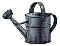 Garden Watering Can Gardening Tool Vintage Woodcut Royalty Free Stock Photo