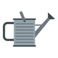 Garden watering can icon, flat style Royalty Free Stock Photo