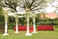 Garden wedding arch decoration Royalty Free Stock Photo