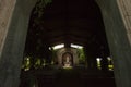 Garden wedding church in Mexican hacienda, little oudoor chapel