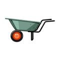 garden wheelbarrow cartoon vector illustration