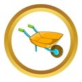 Garden wheelbarrow icon Royalty Free Stock Photo