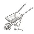 Garden wheelbarrow, illustration of Garden tools