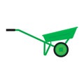 Garden wheelbarrow isolated on white background. Vector illustration