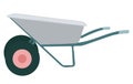 Garden wheelbarrow. Tools and inventory. Isolated vector element on white background. Hand drawn illustrations