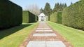 Garden with white gazebo Royalty Free Stock Photo