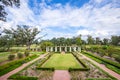 garden of Whitney Plantation in Vacherie, Texas. The plantation operated from operated from 1752 to 1975 Royalty Free Stock Photo