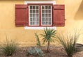 Garden and window of a parsonage in Genadendal