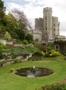 Garden in the Windsor Castle. Edward tower Royalty Free Stock Photo