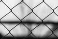 Garden wire fence close up macro shot at correctional institute